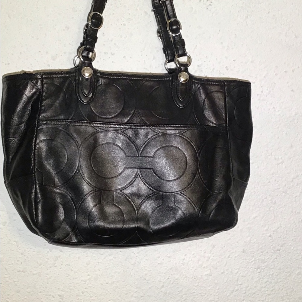 Coach black leather shoulder bag - Picture 3 of 8